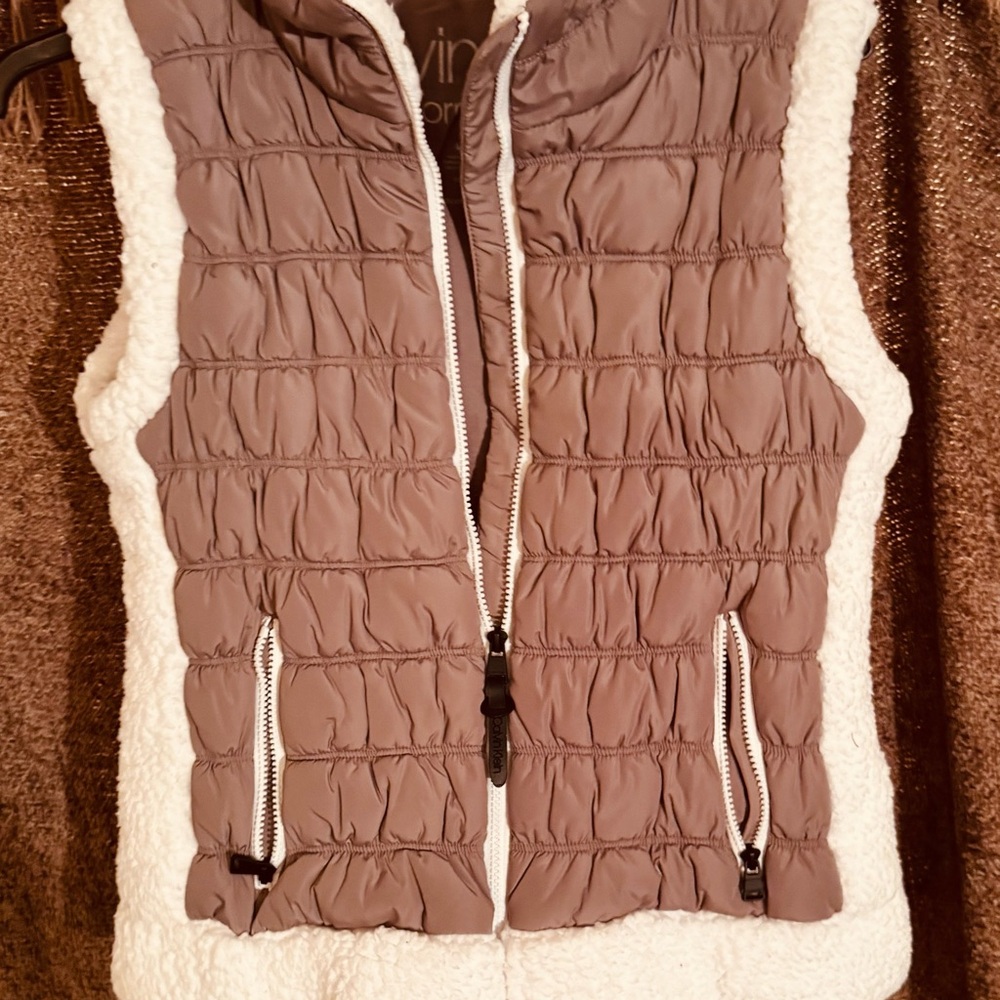 Calvin Klein Performance Tan Quilted Vest
